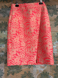 J.Crew Pink Floral Pencil Skirt Size 2 Bright Tropical Print Skirt