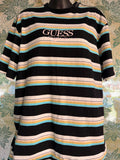 Guess Originals Striped Logo T-Shirt Size Medium