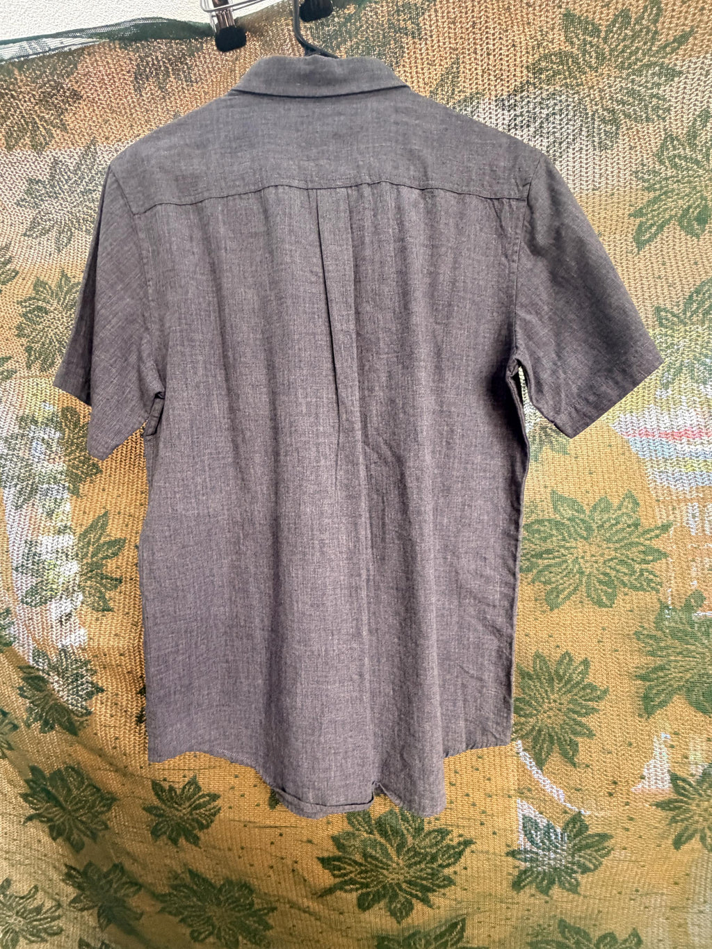 On The Byas Chambray Button Front Shirt Tribal Pocket Detail Men's Medium