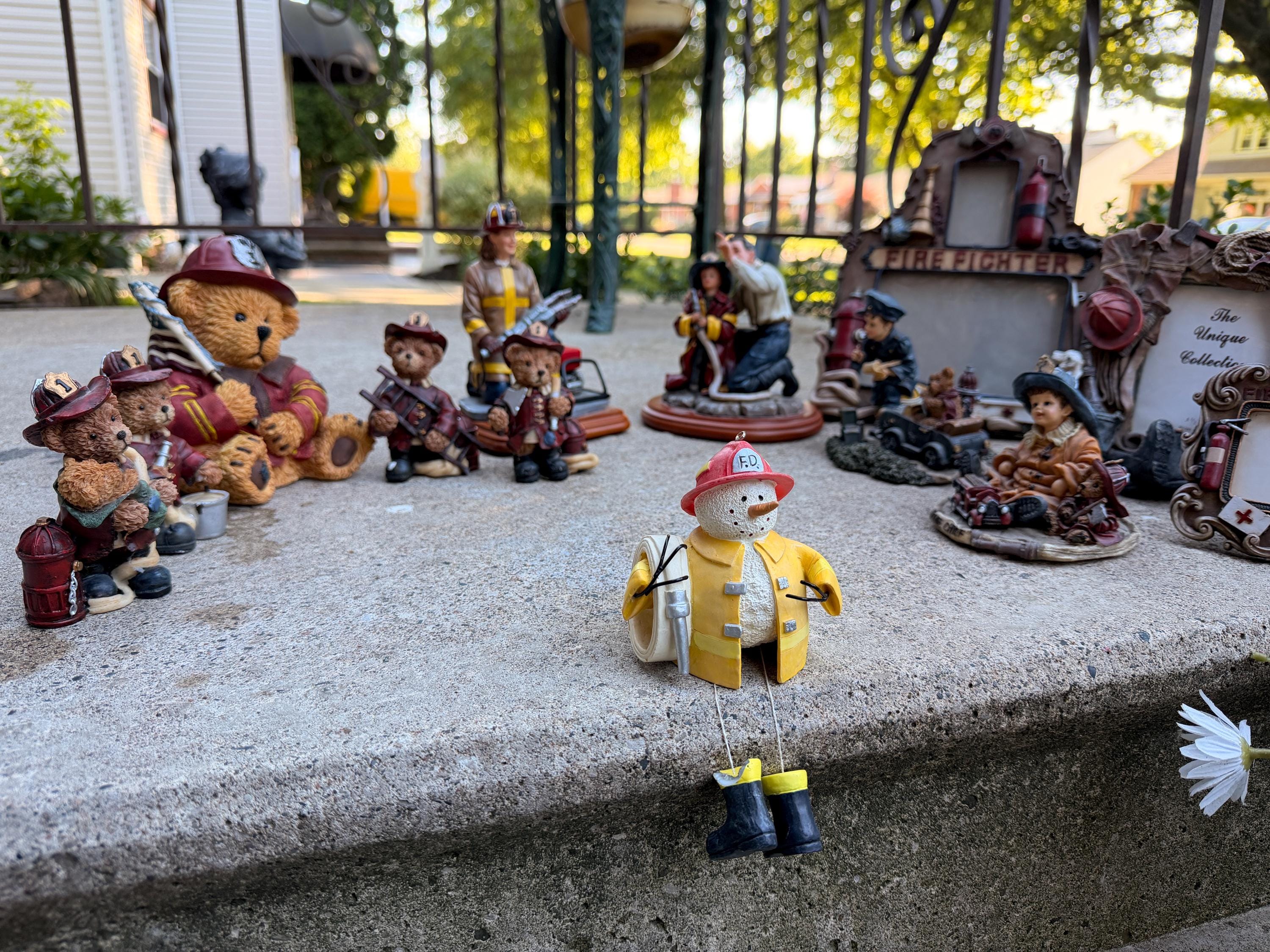 Vintage Firefighter Collectible Lot | Vanmark Red Hats of Courage | Yesterday’s Child Figurines | Fireman Decor Collection | 1990s