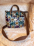 Fossil Key-Per Floral Crossbody Bag Retro Daisy Print Handbag