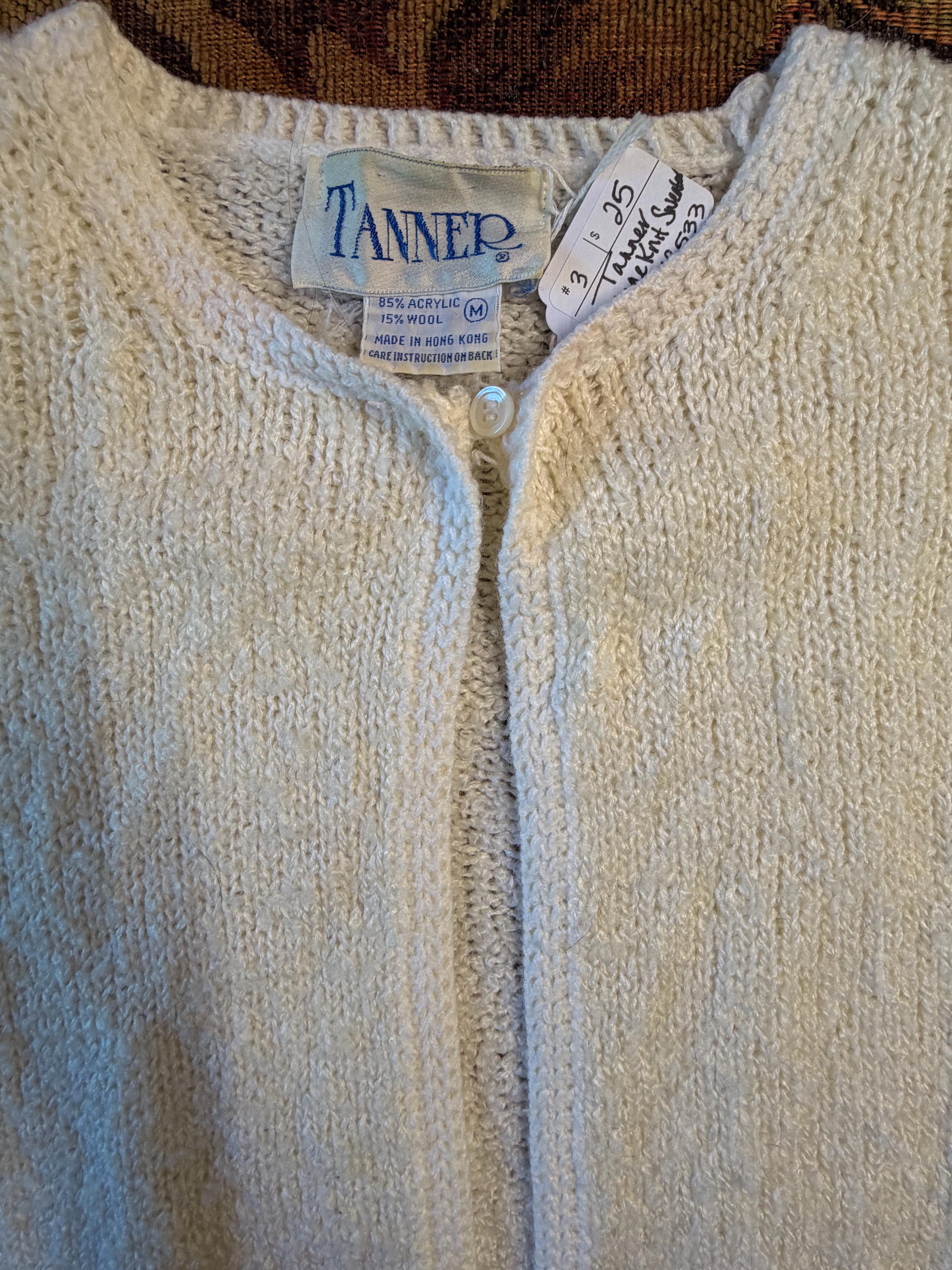 Vintage Tanner Cream Knit Cardigan